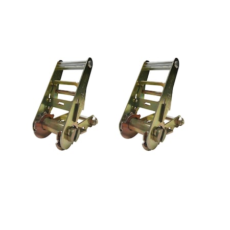 Tie 4 Safe 2" Short Handle Ratchet Buckle Tow Dolly Truck Trailer Flatbed Car Hauler, 2PK RB02CK-52-2